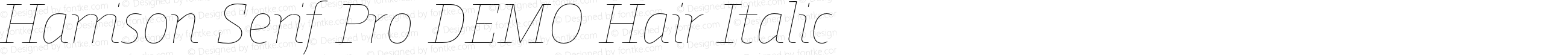 Harrison Serif Pro DEMO Hair Italic