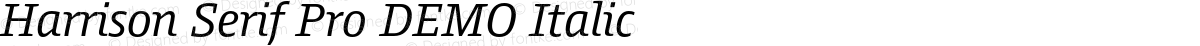 Harrison Serif Pro DEMO Italic