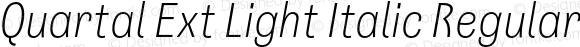 Quartal Ext Light Italic Regular