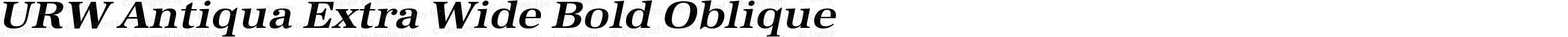 URW Antiqua Extra Wide Bold Oblique