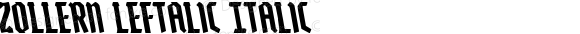 Zollern Leftalic Italic Version 1.0; 2012