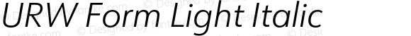 URW Form Light Italic