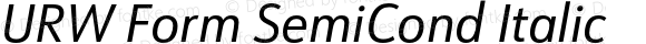 URW Form SemiCond Italic