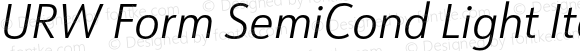 URWFormSemiCond-LightItalic