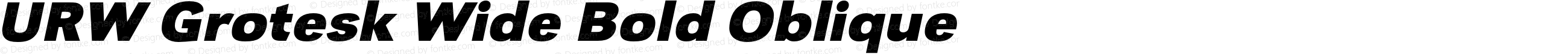 URW Grotesk Wide Bold Oblique