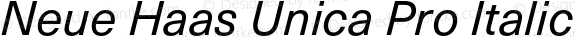 Neue Haas Unica Pro Italic