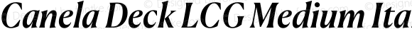 Canela Deck LCG Medium Italic