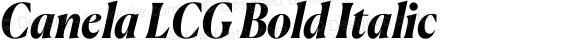 Canela LCG Bold Italic