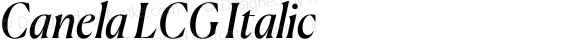 Canela LCG Italic