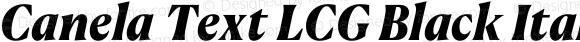 Canela Text LCG Black Italic