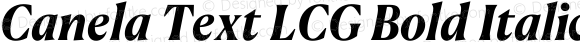 Canela Text LCG Bold Italic