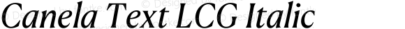 Canela Text LCG Italic