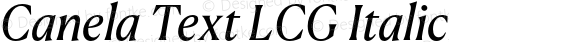 Canela Text LCG Italic