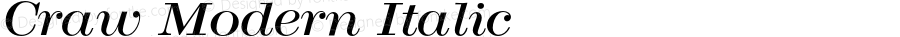 Craw Modern Italic