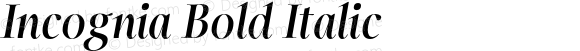 Incognia Bold Italic