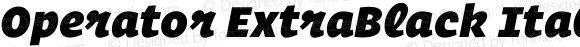 Operator ExtraBlack Italic