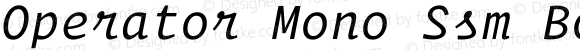 Operator Mono Ssm Book Italic