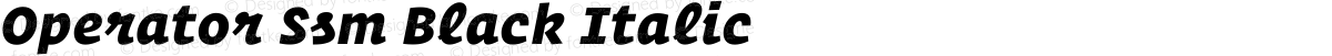 Operator Ssm Black Italic