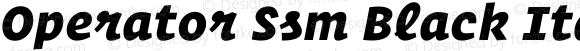 Operator Ssm Black Italic