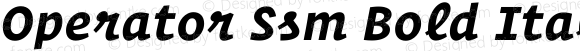Operator Ssm Bold Italic