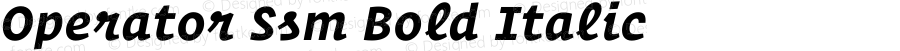 Operator Ssm Bold Italic