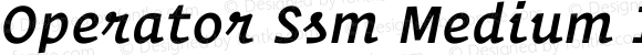 Operator Ssm Medium Italic