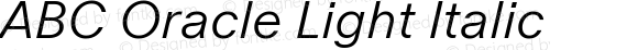 ABC Oracle Light Italic