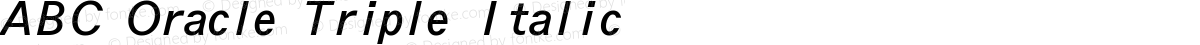 ABC Oracle Triple Italic