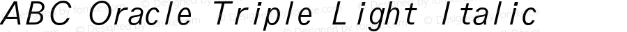 ABC Oracle Triple Light Italic