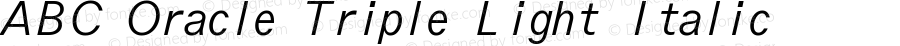 ABC Oracle Triple Light Italic