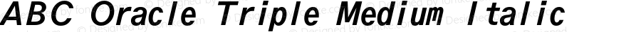 ABC Oracle Triple Medium Italic