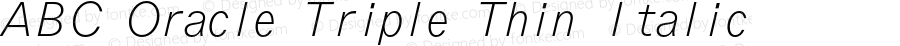 ABC Oracle Triple Thin Italic