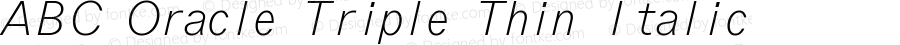 ABC Oracle Triple Thin Italic