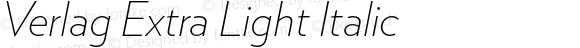 Verlag Extra Light Italic