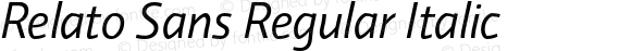 Relato Sans Regular Italic