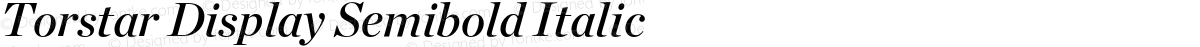 Torstar Display Semibold Italic