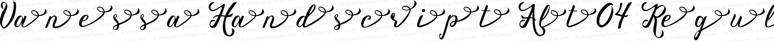 Vanessa Handscript Alt04 Regular