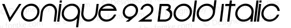 Vonique 92 Bold Italic
