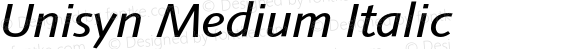 Unisyn Medium Italic
