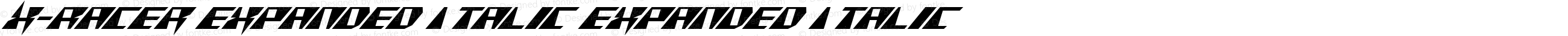 X-Racer Expanded Italic Expanded Italic
