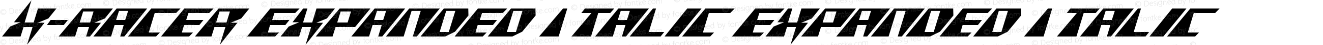X-Racer Expanded Italic Expanded Italic