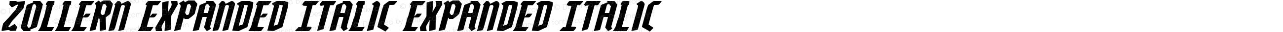 Zollern Expanded Italic Expanded Italic