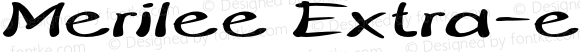 Merilee Extra-expanded Bold Italic