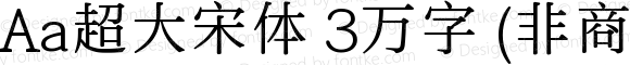 Aa超大宋体 3万字 (非商业使用) 常规