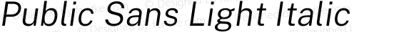 Public Sans Light Italic