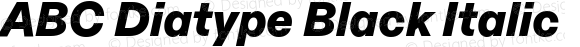 ABC Diatype Black Italic