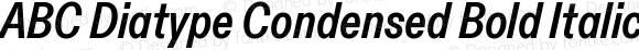 ABC Diatype Condensed Bold Italic