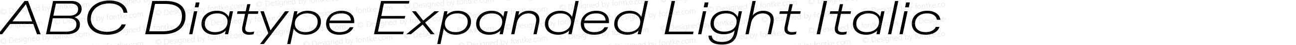 ABC Diatype Expanded Light Italic