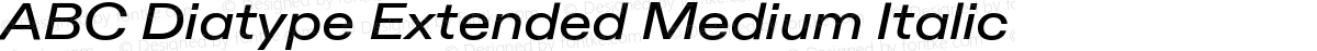 ABC Diatype Extended Medium Italic