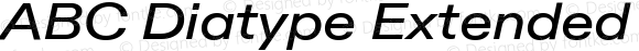 ABC Diatype Extended Medium Italic